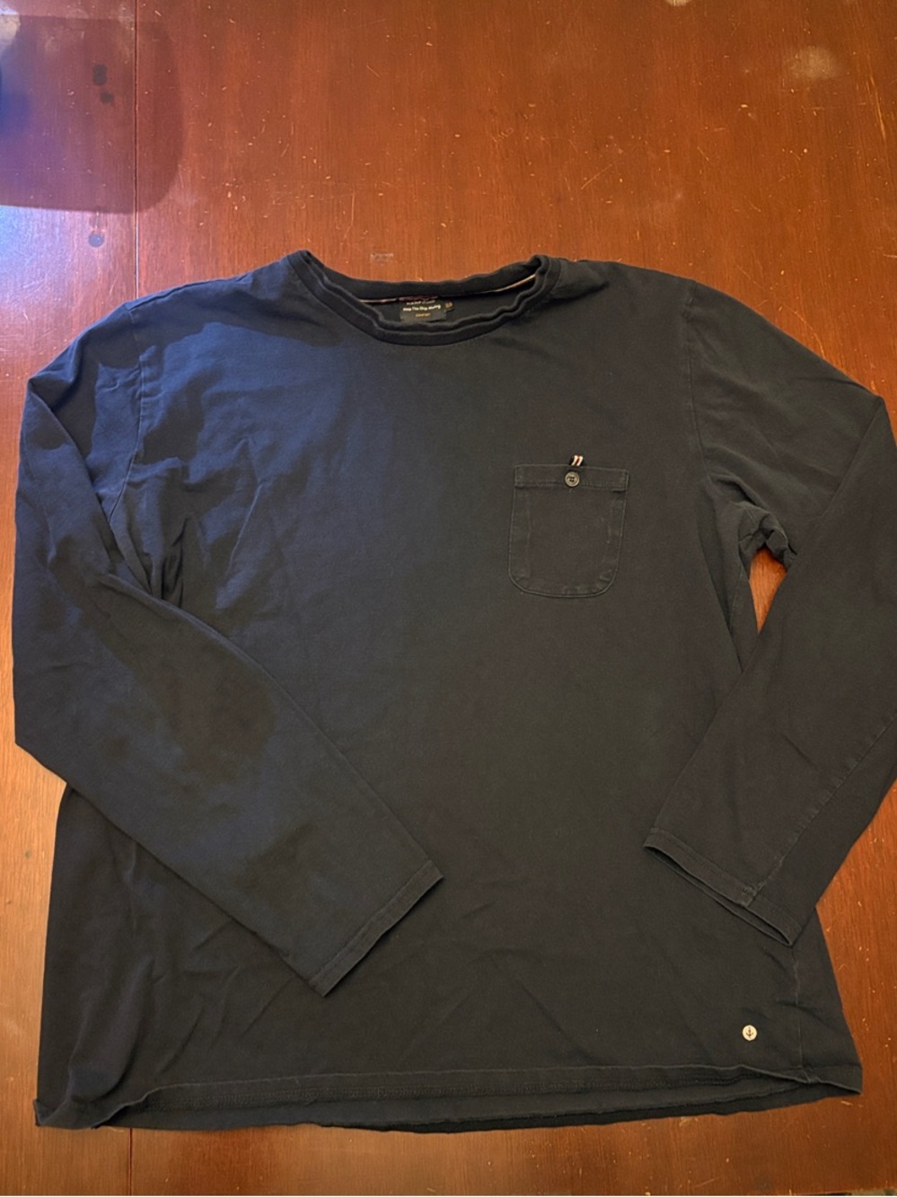 Men's Long-Sleeve Pocket Tee in Dark Navy